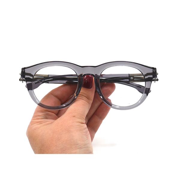 NEW IC! BERLIN GLEN GREY TRANSPARENT AUTHENTIC EYEGLASSES FRAME - Picture 11 of 13